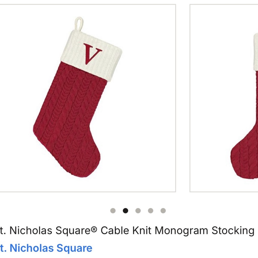 IN SEARCH OF "V" St Nicholas Square Stocking!!